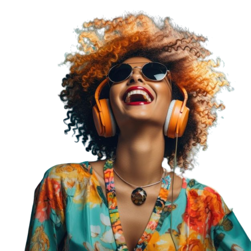 Woman enjoying music